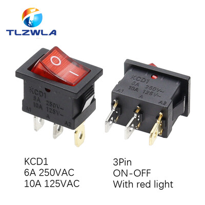 10 TK lüliti SISSE-VÄLJA KCD1 15*21mm 2-kontaktiline laevatüübi lüliti 6A 250V 10A 125V 15X21 klahvlüliti toitelüliti