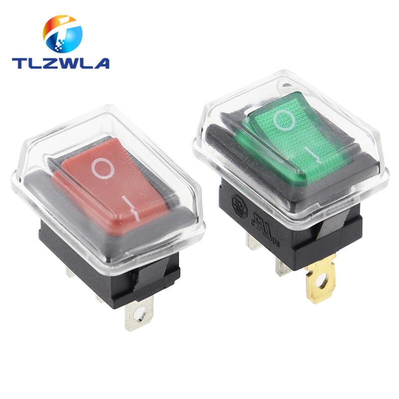 10 TK lüliti SISSE-VÄLJA KCD1 15*21mm 2-kontaktiline laevatüübi lüliti 6A 250V 10A 125V 15X21 klahvlüliti toitelüliti