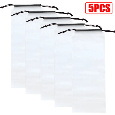 Matinis permatomas plastikinis maišelis skėčio laikymo maišelis Daugkartinis nešiojamasis skėčio raištelis laikymo dangtelis Namų laikymo organizatorius