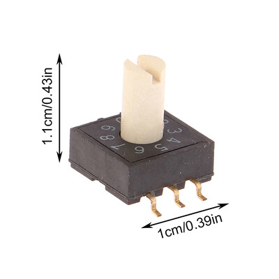 2tk RM3HAF-10 pöördkettaga kodeerimislüliti 10 0-9 kodeerimislüliti plaaster 3:3 koos käepidemega Pöördkodeerimislülitite tarvikud