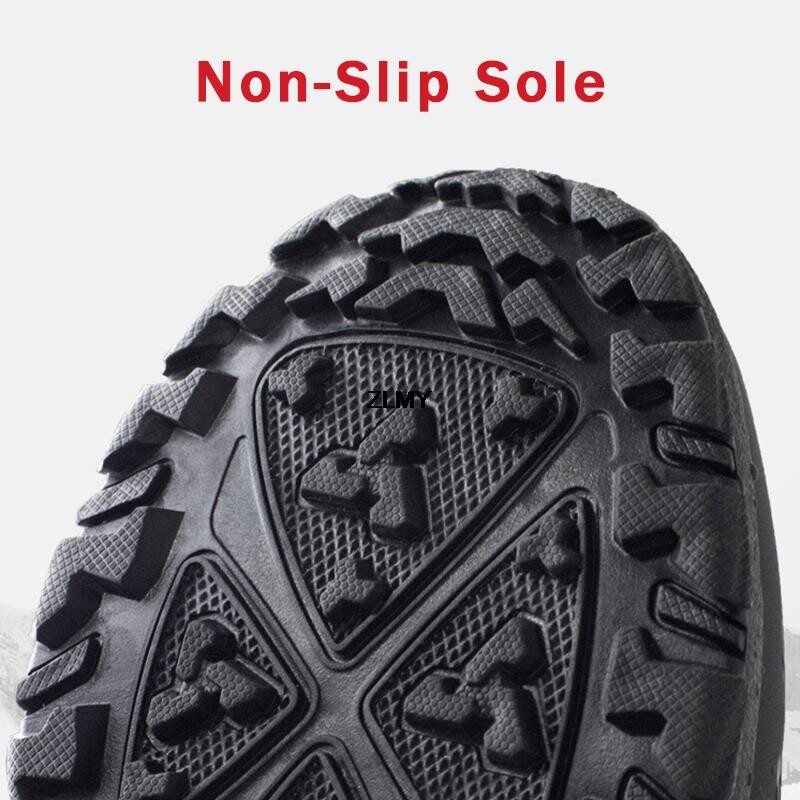 Vodootporne muške, ženske čizme za snijeg, visoke zimske čizme, tople plišane muške cipele s platformom, odrezane cipele za van, neklizajuće, muške čizme