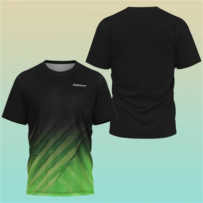 2024 Νέα μπουτίκ μπουτίκ πινγκ πονγκ Αθλητικό πουκάμισο προπόνησης με 3D εκτύπωση Μπλουζάκι που απορροφά τον ιδρώτα Άνετο μπλουζάκι μπάντμιντον αθλητικό μπλουζάκι