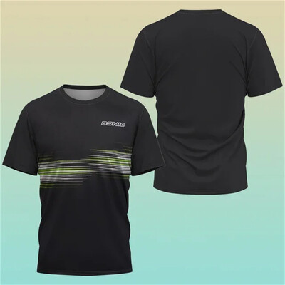 2024 Νέα μπουτίκ μπουτίκ πινγκ πονγκ Αθλητικό πουκάμισο προπόνησης με 3D εκτύπωση Μπλουζάκι που απορροφά τον ιδρώτα Άνετο μπλουζάκι μπάντμιντον αθλητικό μπλουζάκι