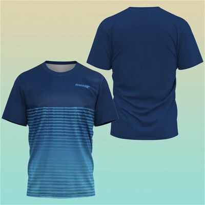 2024 Νέα μπουτίκ μπουτίκ πινγκ πονγκ Αθλητικό πουκάμισο προπόνησης με 3D εκτύπωση Μπλουζάκι που απορροφά τον ιδρώτα Άνετο μπλουζάκι μπάντμιντον αθλητικό μπλουζάκι