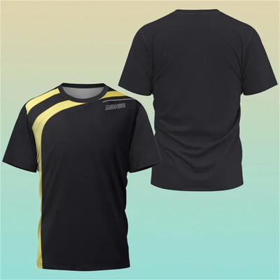 2024 Νέα μπουτίκ μπουτίκ πινγκ πονγκ Αθλητικό πουκάμισο προπόνησης με 3D εκτύπωση Μπλουζάκι που απορροφά τον ιδρώτα Άνετο μπλουζάκι μπάντμιντον αθλητικό μπλουζάκι