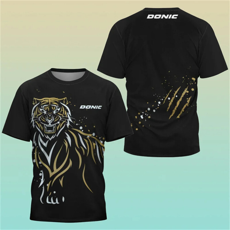 2024 Νέα μπουτίκ μπουτίκ πινγκ πονγκ Αθλητικό πουκάμισο προπόνησης με 3D εκτύπωση Μπλουζάκι που απορροφά τον ιδρώτα Άνετο μπλουζάκι μπάντμιντον αθλητικό μπλουζάκι
