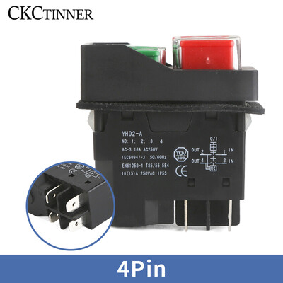 110V 220V Aiatööriistad Elektromagnetiline käivitusnupplülitid Tööpingi varustus IP55 Veekindel ohutus 28A