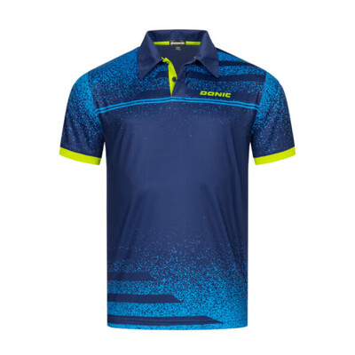 DONIC galda tenisa krekls, atloks, apaļš kakls, ātri nožūstošs sporta T-krekls, elpojošs, īsām piedurknēm galda tenisa krekls vīriešiem sievietēm