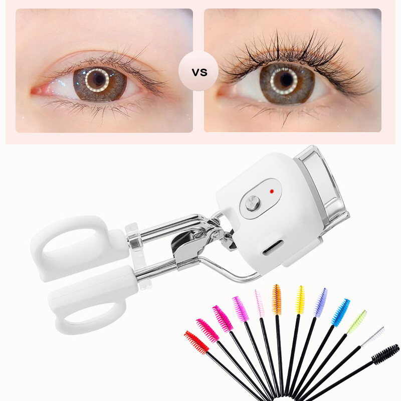 Súkromná značka Nová mini kozmetická make-up USB nabíjateľná elektrická inteligentná ohrievacia prenosná vyhrievaná kulma na mihalnice