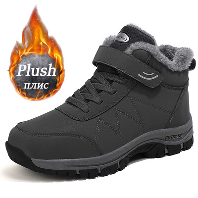 Zābaki Vīriešu Sieviešu Slip On Ziemas Apavi Vīriešiem Ūdensnecaurlaidīgi Puszābaki Ziemas Zābaki Vīriešu Sniega Botines Pārgājienu Zābaki Sieviešu 2024. g.