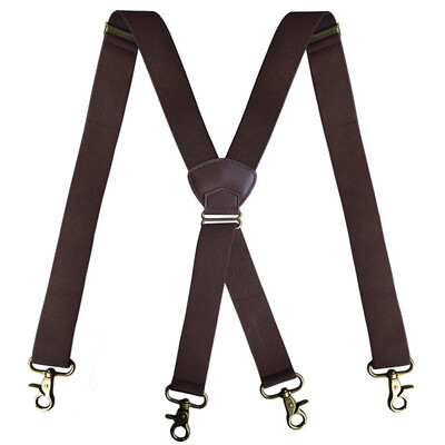 Ανδρικές ζαρτιέρες Γάμου 3,5 εκ. Πόρπη με γάντζο X-Back Heavy Duty Big Tall Ρυθμιζόμενα Ελαστικά Τιράντες Παντελονιού Λουράκια Μαύρο