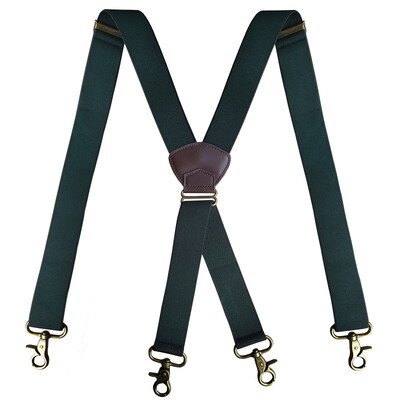 Ανδρικές ζαρτιέρες Γάμου 3,5 εκ. Πόρπη με γάντζο X-Back Heavy Duty Big Tall Ρυθμιζόμενα Ελαστικά Τιράντες Παντελονιού Λουράκια Μαύρο