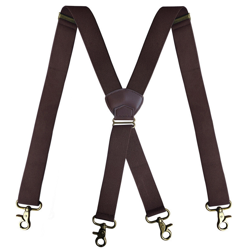 Ανδρικές ζαρτιέρες Γάμου 3,5 εκ. Πόρπη με γάντζο X-Back Heavy Duty Big Tall Ρυθμιζόμενα Ελαστικά Τιράντες Παντελονιού Λουράκια Μαύρο