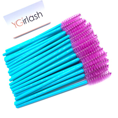 YGirlash 50 ks aplikátor na mihalnice Lash Swans Crystal Eyelash jednorazový diamantový aplikátor s nylonovou maskarou, štetec na kozmetické nástroje