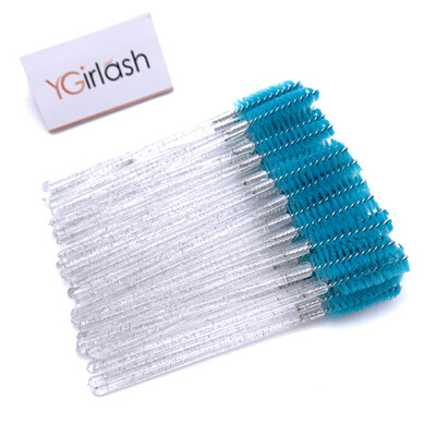 YGirlash 50 ks aplikátor na mihalnice Lash Swans Crystal Eyelash jednorazový diamantový aplikátor s nylonovou maskarou, štetec na kozmetické nástroje