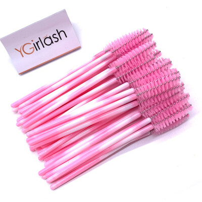 YGirlash 50 ks aplikátor na mihalnice Lash Swans Crystal Eyelash jednorazový diamantový aplikátor s nylonovou maskarou, štetec na kozmetické nástroje
