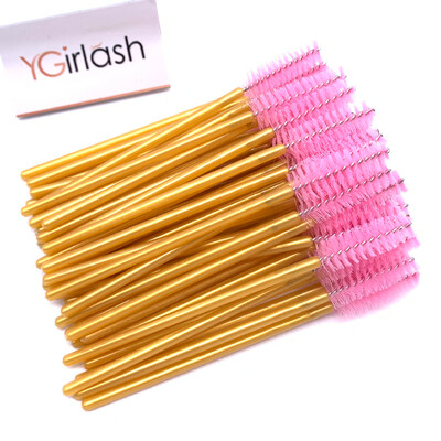YGirlash 50 ks aplikátor na mihalnice Lash Swans Crystal Eyelash jednorazový diamantový aplikátor s nylonovou maskarou, štetec na kozmetické nástroje
