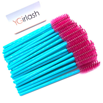 YGirlash 50 ks aplikátor na mihalnice Lash Swans Crystal Eyelash jednorazový diamantový aplikátor s nylonovou maskarou, štetec na kozmetické nástroje