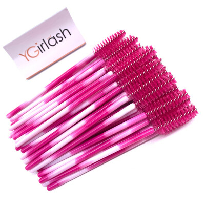 YGirlash 50 ks aplikátor na mihalnice Lash Swans Crystal Eyelash jednorazový diamantový aplikátor s nylonovou maskarou, štetec na kozmetické nástroje