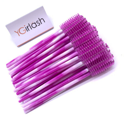 YGirlash 50 ks aplikátor na mihalnice Lash Swans Crystal Eyelash jednorazový diamantový aplikátor s nylonovou maskarou, štetec na kozmetické nástroje