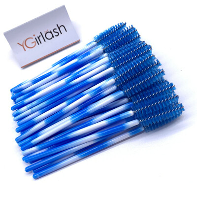 YGirlash 50 ks aplikátor na mihalnice Lash Swans Crystal Eyelash jednorazový diamantový aplikátor s nylonovou maskarou, štetec na kozmetické nástroje