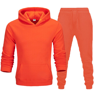 2024. gada pavasara rudens vīriešu treniņtērps, džemperis ar kapuci + sporta bikses, sporta tērps, ikdienas skriešanas sporta apģērbs, 2 gab. vīriešu ielas apģērba komplekti