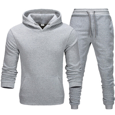 2024. gada pavasara rudens vīriešu treniņtērps, džemperis ar kapuci + sporta bikses, sporta tērps, ikdienas skriešanas sporta apģērbs, 2 gab. vīriešu ielas apģērba komplekti