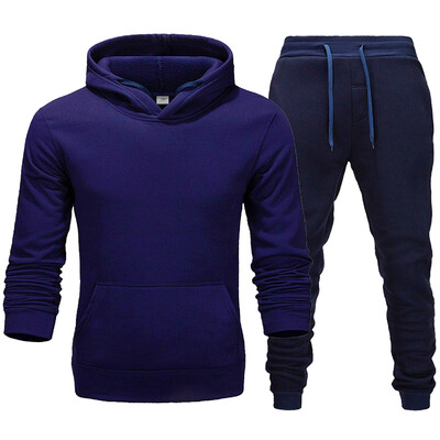 2024. gada pavasara rudens vīriešu treniņtērps, džemperis ar kapuci + sporta bikses, sporta tērps, ikdienas skriešanas sporta apģērbs, 2 gab. vīriešu ielas apģērba komplekti