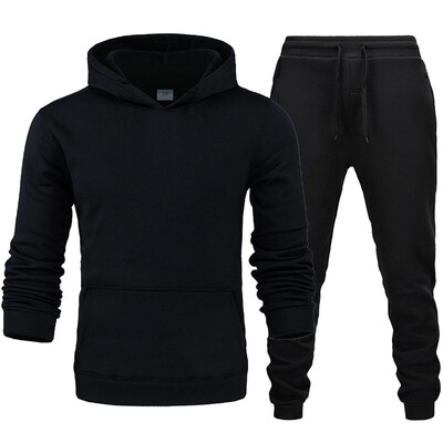 2024. gada pavasara rudens vīriešu treniņtērps, džemperis ar kapuci + sporta bikses, sporta tērps, ikdienas skriešanas sporta apģērbs, 2 gab. vīriešu ielas apģērba komplekti
