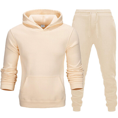 2024. gada pavasara rudens vīriešu treniņtērps, džemperis ar kapuci + sporta bikses, sporta tērps, ikdienas skriešanas sporta apģērbs, 2 gab. vīriešu ielas apģērba komplekti