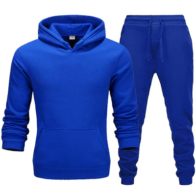 2024. gada pavasara rudens vīriešu treniņtērps, džemperis ar kapuci + sporta bikses, sporta tērps, ikdienas skriešanas sporta apģērbs, 2 gab. vīriešu ielas apģērba komplekti