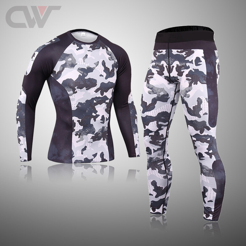 Χειμερινά New Men Ski Θερμικά Εσώρουχα Σετ ιδρώτα για γρήγορη ξήρανση Cycling Thermo Εσώρουχα Ανδρικά ρούχα Long Johns