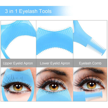 1/2/3 τεμ 3 σε 1 Εργαλεία βλεφαρίδων Mascara Shield Applicator Guard Eyelash Card Οδηγός για Εργαλείο καλλυντικού μακιγιάζ ομορφιάς