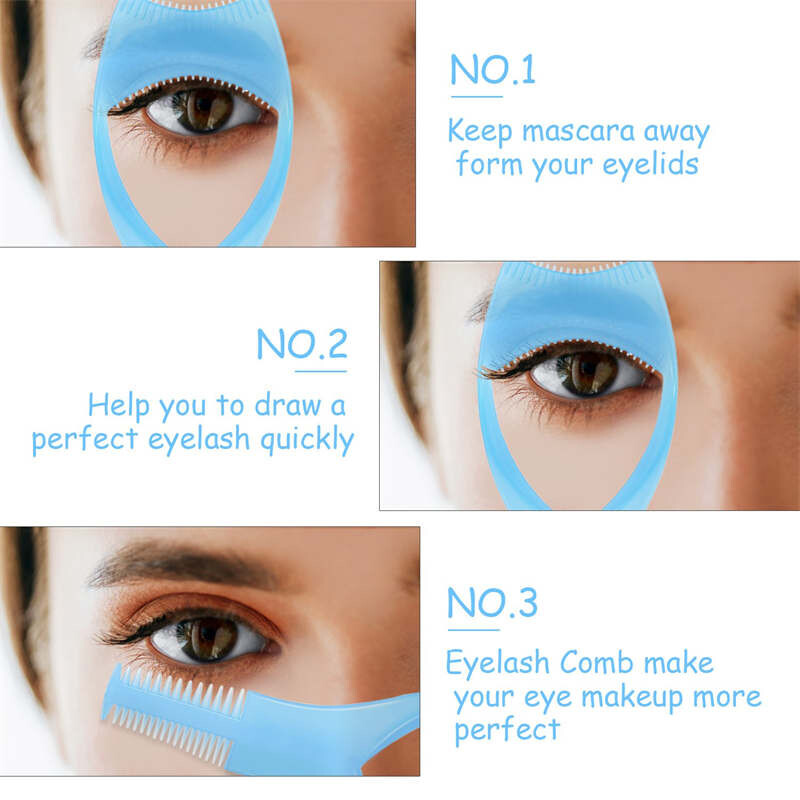 1/2/3 ks 3 v 1 Nástroje na mihalnice, štít na maskaru, ochranná karta, sprievodca mihalnicami pre krásu, kozmetický make-up nástroj