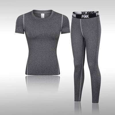 Γυναικείο Σετ γιόγκα Αθλητικά κοστούμια με μέση μέση Διατίθενται πολλά χρώματα Ρούχα γυμναστικής Φόρμα γυμναστικής Προπόνηση τζόκινγκ Αθλητικά ρούχα γυμναστικής