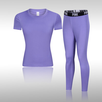 Γυναικείο Σετ γιόγκα Αθλητικά κοστούμια με μέση μέση Διατίθενται πολλά χρώματα Ρούχα γυμναστικής Φόρμα γυμναστικής Προπόνηση τζόκινγκ Αθλητικά ρούχα γυμναστικής