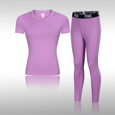 Γυναικείο Σετ γιόγκα Αθλητικά κοστούμια με μέση μέση Διατίθενται πολλά χρώματα Ρούχα γυμναστικής Φόρμα γυμναστικής Προπόνηση τζόκινγκ Αθλητικά ρούχα γυμναστικής