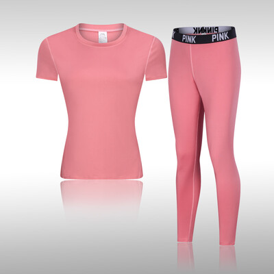 Γυναικείο Σετ γιόγκα Αθλητικά κοστούμια με μέση μέση Διατίθενται πολλά χρώματα Ρούχα γυμναστικής Φόρμα γυμναστικής Προπόνηση τζόκινγκ Αθλητικά ρούχα γυμναστικής