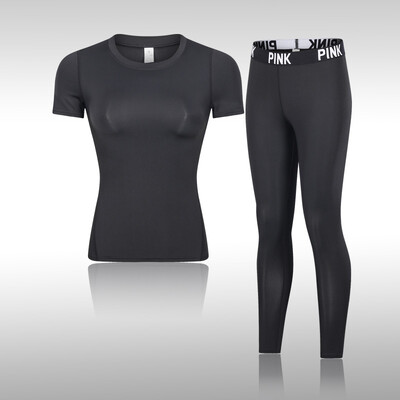 Γυναικείο Σετ γιόγκα Αθλητικά κοστούμια με μέση μέση Διατίθενται πολλά χρώματα Ρούχα γυμναστικής Φόρμα γυμναστικής Προπόνηση τζόκινγκ Αθλητικά ρούχα γυμναστικής