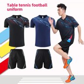 Tenis de masă pentru adulți, cu mânecă scurtă, costum de competiție de vară, cămașă cu rachetă de ping-pong, cu uscare rapidă, vestă pentru alergare