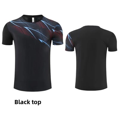 Tenis de masă pentru adulți, cu mânecă scurtă, costum de competiție de vară, cămașă cu rachetă de ping-pong, cu uscare rapidă, vestă pentru alergare