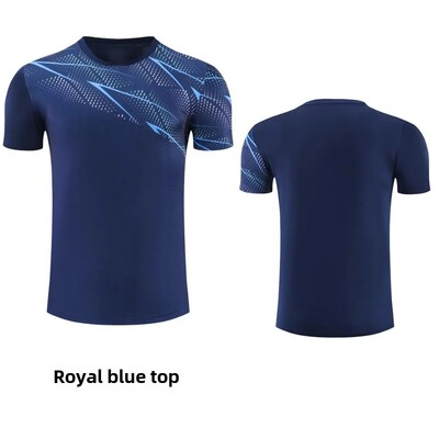 Tenis de masă pentru adulți, cu mânecă scurtă, costum de competiție de vară, cămașă cu rachetă de ping-pong, cu uscare rapidă, vestă pentru alergare