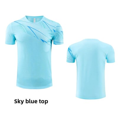 Tenis de masă pentru adulți, cu mânecă scurtă, costum de competiție de vară, cămașă cu rachetă de ping-pong, cu uscare rapidă, vestă pentru alergare