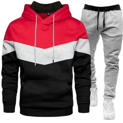 Vīriešu komplekti Hoodie+bikses rudens ziemas džemperis ar kapuci Sporta bikses Modes Slim Fit vīriešu komplekts Hoodie Bikses Hip Hop Pulovers Hoody