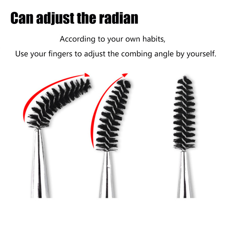 Skropstu birste Atkārtoti lietojama Spoolie Micro uzacu skropstu birste pieaudzēšanas piederumi Skropstu zizli aplikators grims skropstu birstītes