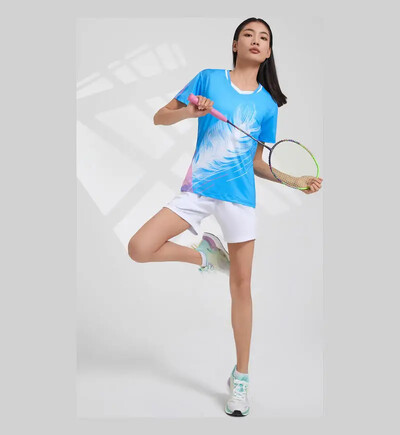 Κοντό μανίκι μπάντμιντον τζέρσεϊ νέων ανδρών γυναικών Quick Dry Ενήλικες Παιδικοί Αγώνες Πινγκ πονγκ Ομαδική Στολή Καλοκαίρι