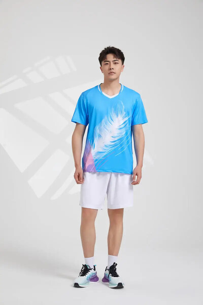 Κοντό μανίκι μπάντμιντον τζέρσεϊ νέων ανδρών γυναικών Quick Dry Ενήλικες Παιδικοί Αγώνες Πινγκ πονγκ Ομαδική Στολή Καλοκαίρι