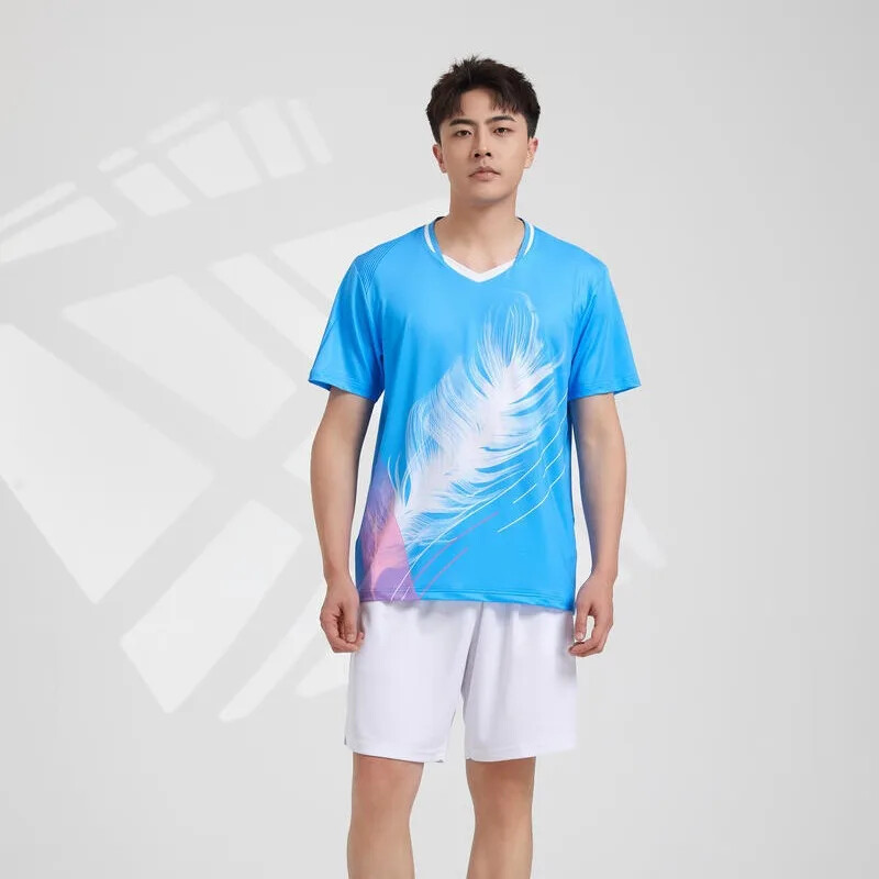 Κοντό μανίκι μπάντμιντον τζέρσεϊ νέων ανδρών γυναικών Quick Dry Ενήλικες Παιδικοί Αγώνες Πινγκ πονγκ Ομαδική Στολή Καλοκαίρι