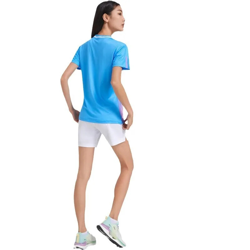 Κοντό μανίκι μπάντμιντον τζέρσεϊ νέων ανδρών γυναικών Quick Dry Ενήλικες Παιδικοί Αγώνες Πινγκ πονγκ Ομαδική Στολή Καλοκαίρι