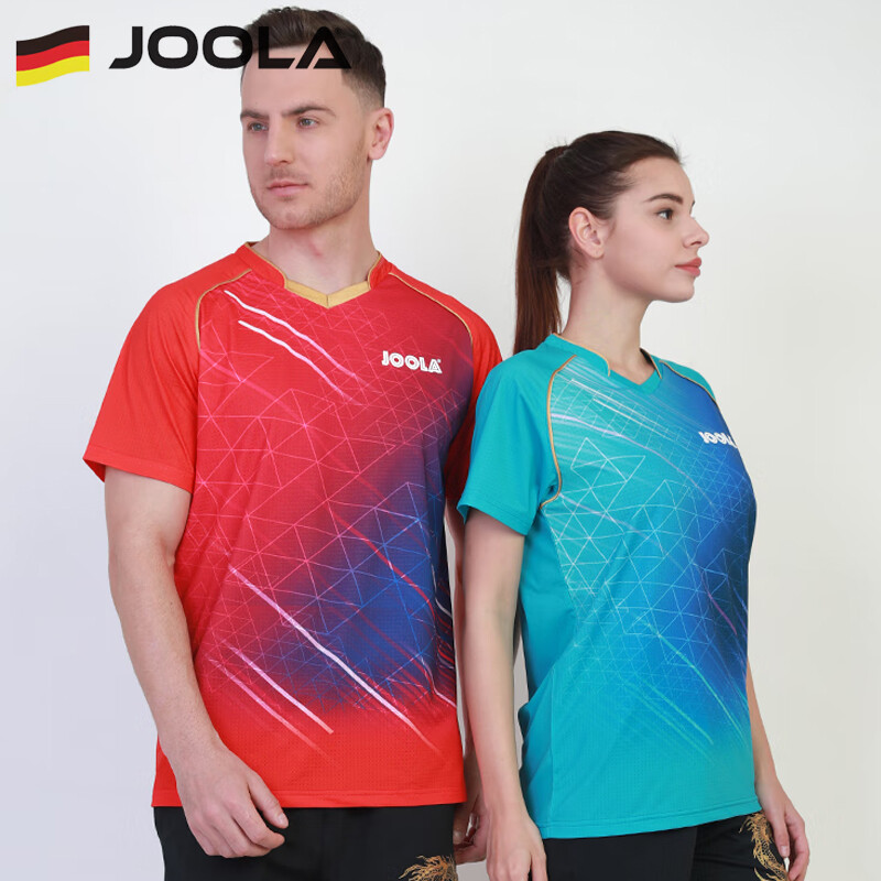 JOOLA Stolný tenisový dres pre mužov a ženy 3203 Farebné pohodlné športové tričko s rýchloschnúcim krátkym rukávom, elastické tričko na pingpong